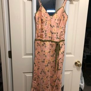 Vintage floral silk slip dress, S 2
